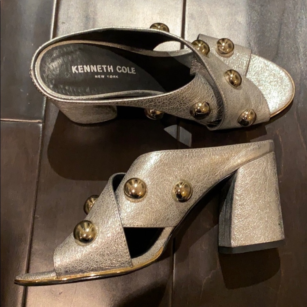 Kenneth Cole Metallic Mules - Picture 2 of 5